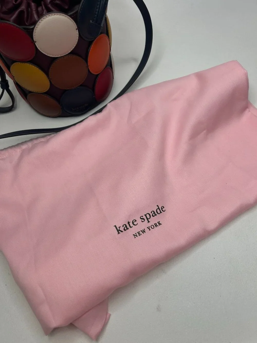 KATE SPADE Dottie Small Leather Bucket Bag Multicolored